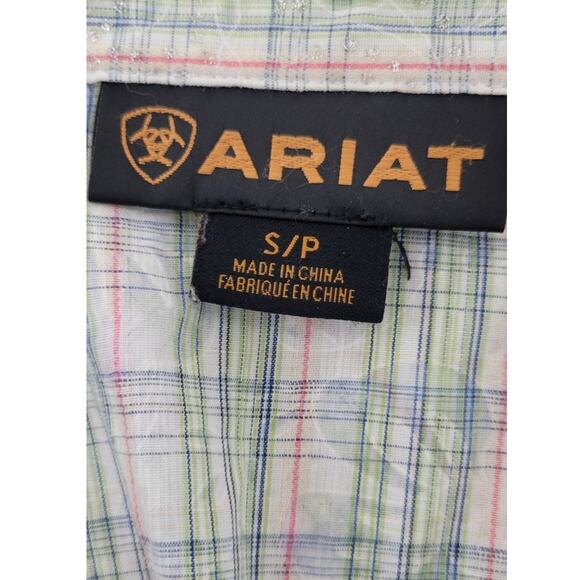 Ariat Shirt Womens Small Collared Plaid Cowgirl Western Understated Rodeo Shirt - Picture 9 of 10